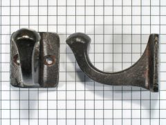 Kapstokhaak klein, ijzer geroest