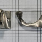 Kapstokhaak klein, nikkel mat