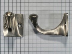 Kapstokhaak klein, nikkel mat