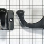 Kapstokhaak klein, ijzer zwart