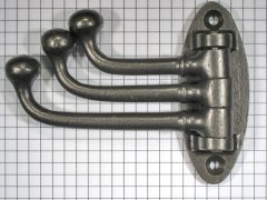 Kapstokhaak verstelbaar ijzer blank