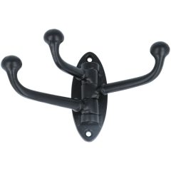 Kapstokhaak verstelbaar, ijzer zwart