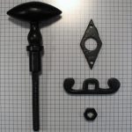 Knop compleet voor staldeursluiting