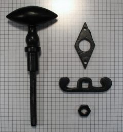 Knop compleet voor staldeursluiting