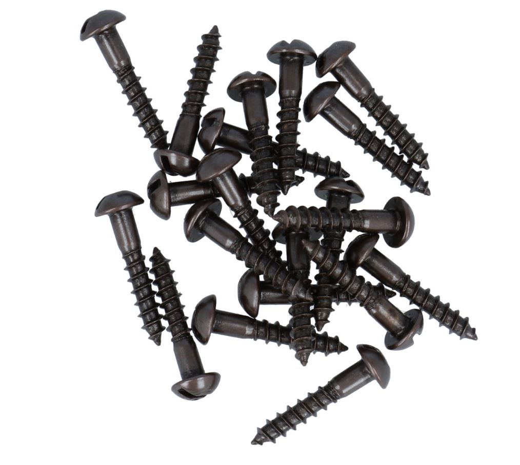 200 stuks bolkopschroeven 3,0 x 16 messing gebruineerd