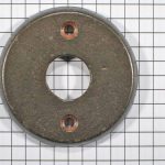 Losse ronde rozet ijzer geroest t.b.v. deurklink