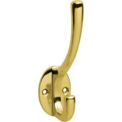 Intersteel Kapstokhaak ovaal messing gelakt
