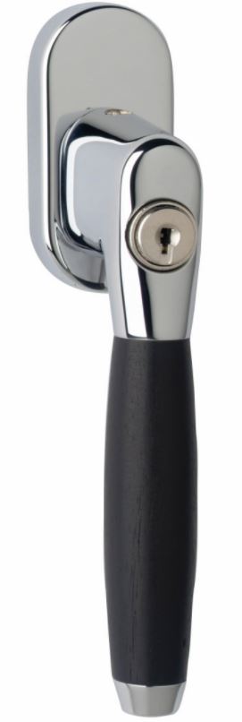 Intersteel Raamkruk Ton 400 afsluitbaar op ovaal rozet chroom