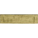 Intersteel Briefplaat met klep/rand messing getrommeld