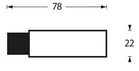 Intersteel Deurstop wandmontage 22x80mm rvs - Afbeelding 2
