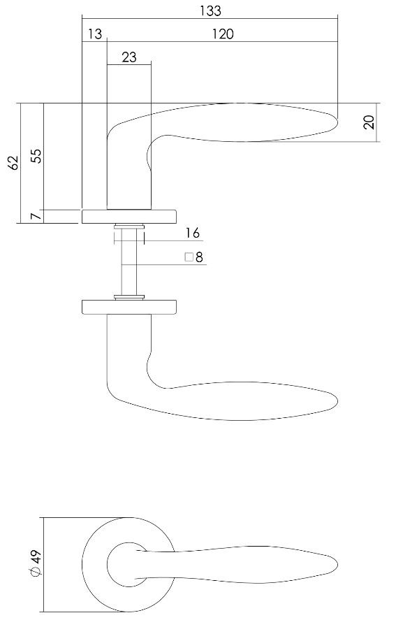 Intersteel deurklink Sigaar op rozet Sunset - Afbeelding 2