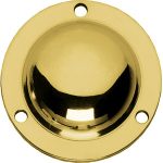 Intersteel afdekplaatje tbv bout voordeurknop messing gelakt