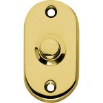 Intersteel Beldrukker ovaal messing gelakt