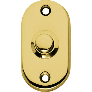 Intersteel Beldrukker ovaal messing gelakt