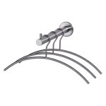 Intersteel Garderobesteun met 3 kledinghangers rvs