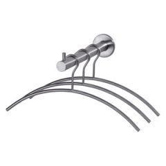 Intersteel Garderobesteun met 3 kledinghangers rvs