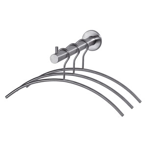 Intersteel Garderobesteun met 3 kledinghangers rvs