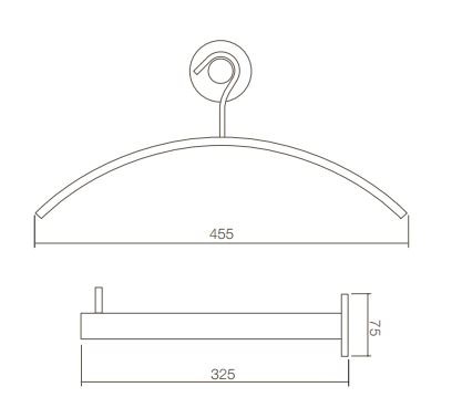 Intersteel Garderobesteun met 3 kledinghangers rvs - Afbeelding 2