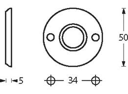 Intersteel rozetten ø50x5mm messing getrommeld - Afbeelding 2