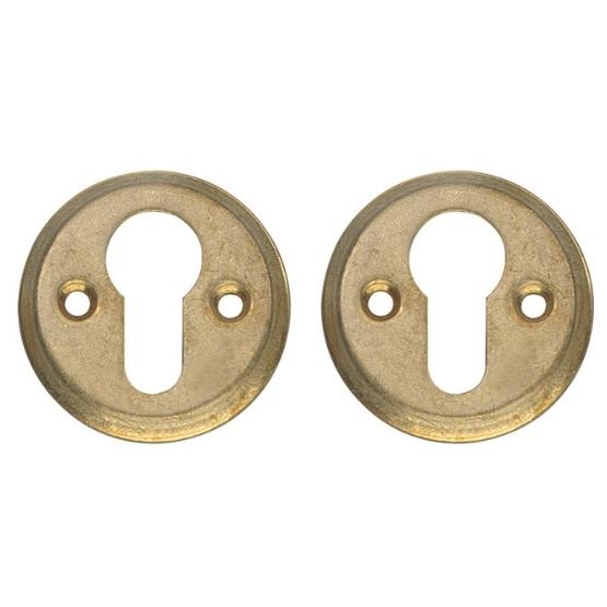 Intersteel cilinderrozetten ø50x5mm messing getrommeld