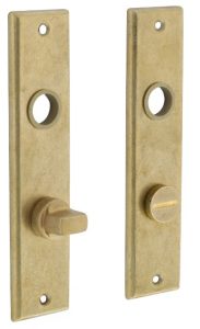 Intersteel Renovatie kortschild WC63/8 messing getrommeld