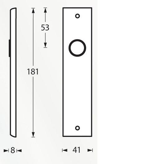 Intersteel Renovatie kortschild WC63/8 messing getrommeld - Afbeelding 2