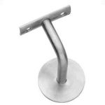 Intersteel Leuninghouder gebogen hol zadel rvs