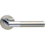 Intersteel deurklink Bastian op rond rozet chroom/nikkel mat