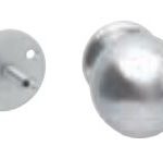 Intersteel voordeurknop bol Ø75mm eenzijdige montage rvs