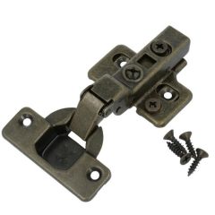 Keukenscharnier, softclose, bronskleur, tbv half opdekdeurtjes