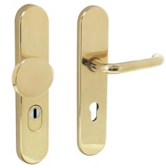 Intersteel SKG3 met kerntrekbeveiliging PC72 greep/kruk messing gelakt