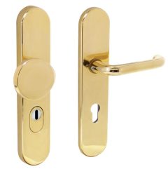 Intersteel SKG3 met kerntrekbeveiliging PC72 greep/kruk messing ongelakt