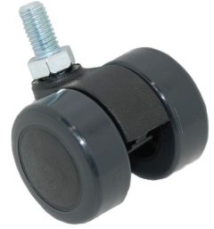 Zwenkwiel voor stoelen met zacht loopvlak M8