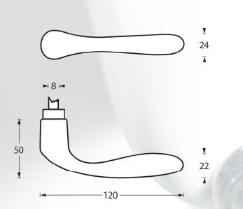 Intersteel deurklink banaan nikkel mat - Afbeelding 2