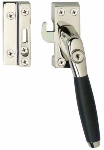 Intersteel SKG1 Afsluitbare raamsluiting rechts Ton 400 nikkel/ebbenhout compleet