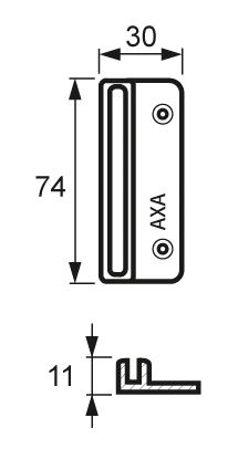 Sluitkom 3307-85-64/E AXA Verzinkt - Afbeelding 2
