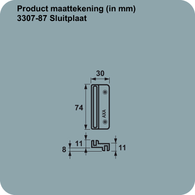 Opbouwsluitkom AXA 3307-87-64/E Verzinkt - Afbeelding 2