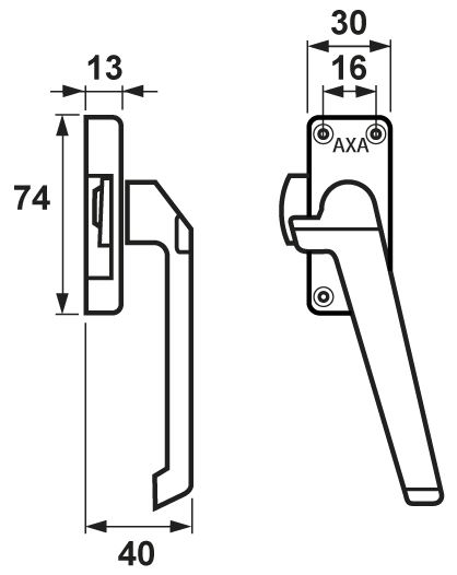 AXA Raamsluiting Met Nok Rechts Wit - Afbeelding 2