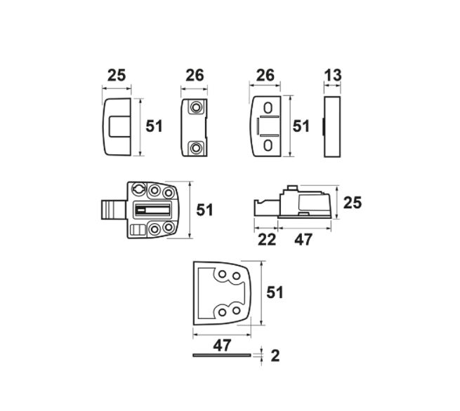 Oplegslot AXA SKG1 3015 zilver - Afbeelding 2