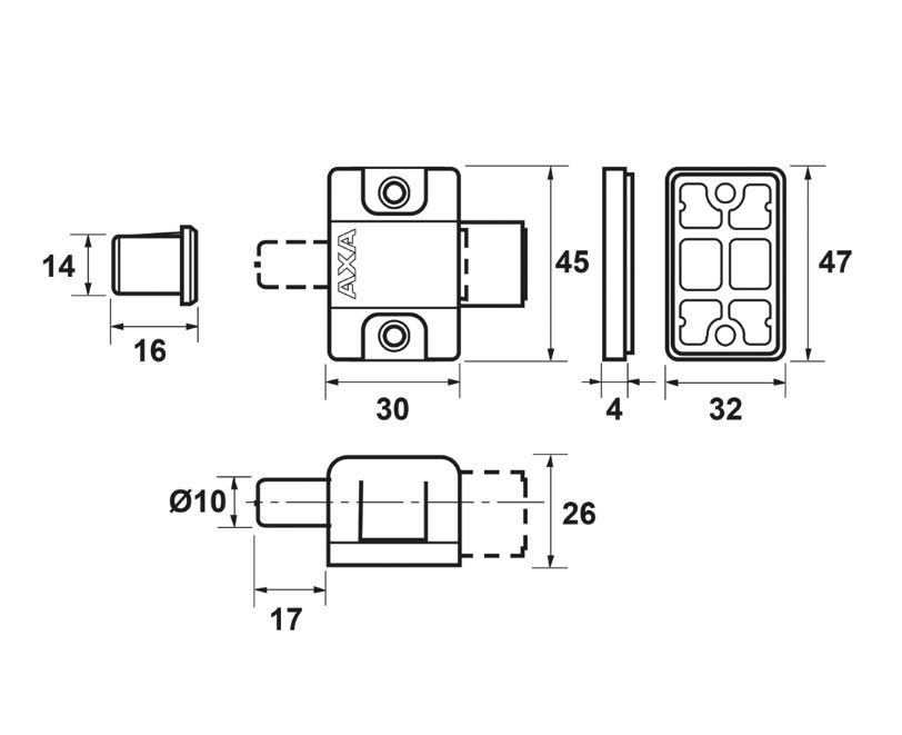 Raamslot AXA 3011 wit - Afbeelding 2