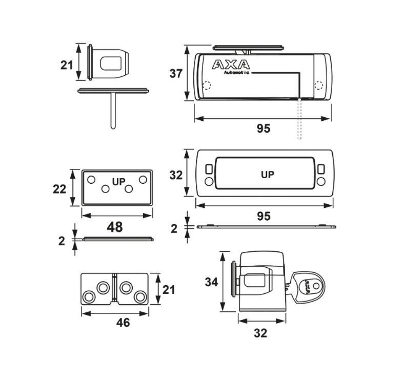 AXA SKG2 veiligheidsoplegslot Silverline - Afbeelding 2
