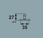 Stelpen voor raamuitzetter Habilis AXA rvs - Afbeelding 2