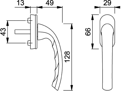 Raamsluiting Hoppe F1 aluminium SKG2 - Afbeelding 2