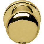 Intersteel voordeurknop paddestoel 57/66mm messing ongelakt