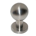 Voordeurknop bol rvs