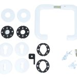 Deurklinkenset wit kunststof