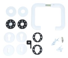 Deurklinkenset wit kunststof