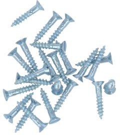 20 stuks schroeven 16 mm chroom kleur