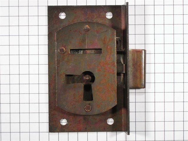 Halfopdekslot verbronsd penmaat 20 mm Links