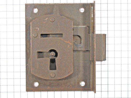 Halfopdekslot verbronsd penmaat 30 mm Links